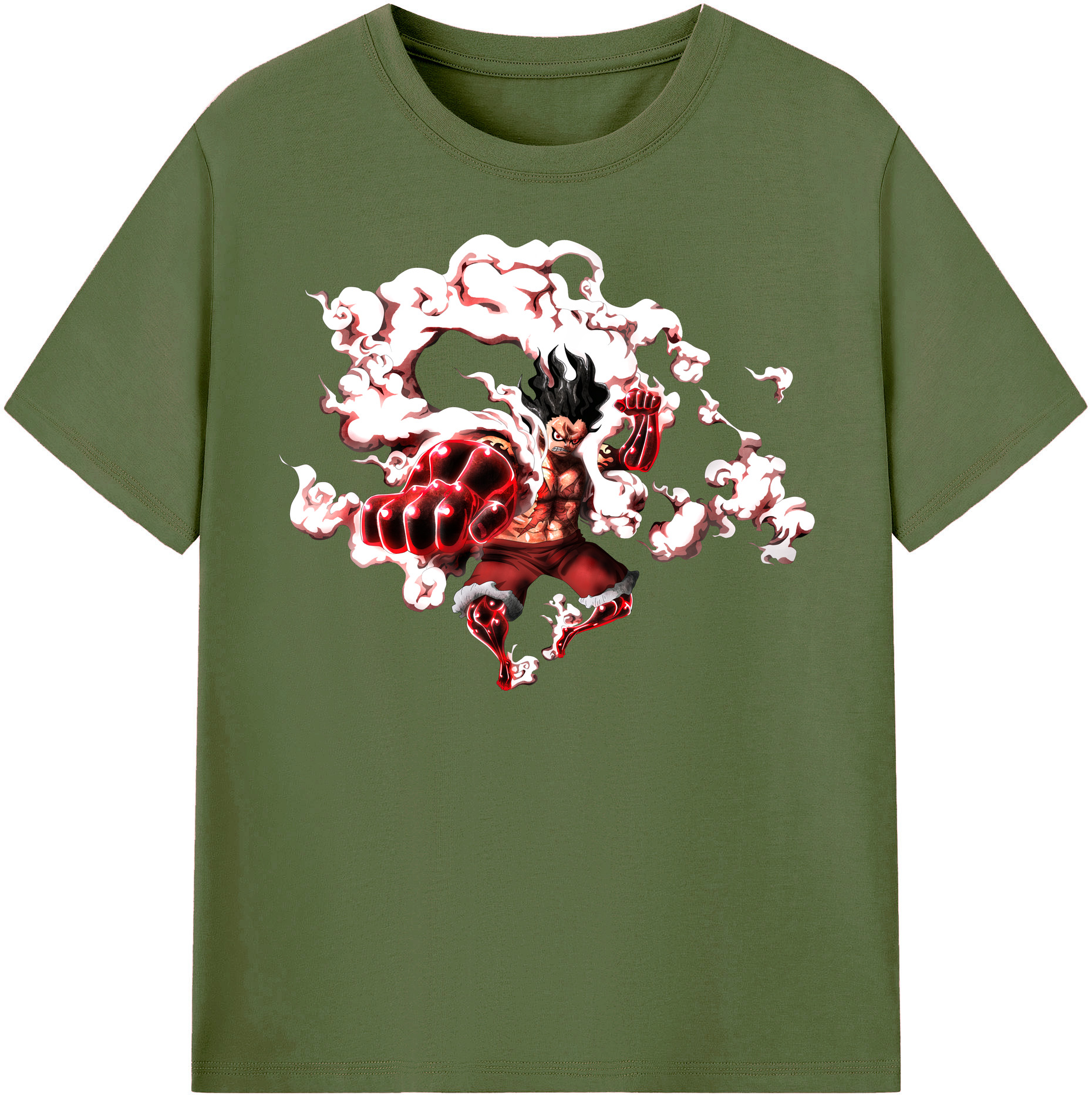 ワンピース モンキー・D・ルフィ ONE PIECE Monkey D. Luffy 綿100％半袖Tシャツ（フロントプリント）
